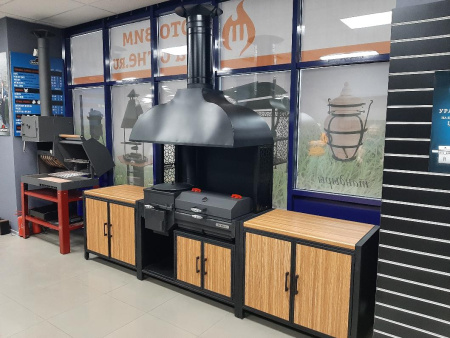 Тумба ПРОТЕЙ К-3 столешница из ДСП, фасад фактурный металл