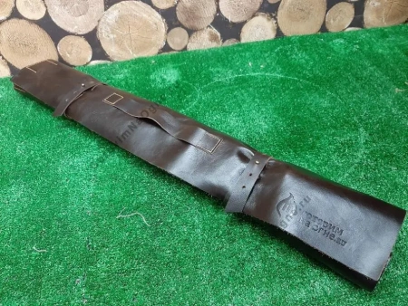 Чехол-скрутка "Готовим на огне" для 6 шампуров, из нат. кожи.