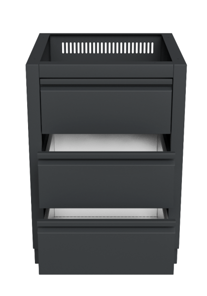 Тумба с двумя выдвижными ящиками и фальш-панелью