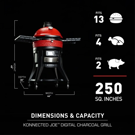 Керамический гриль KAMADO JOE KONNECTED II 46см. с электронным управлением