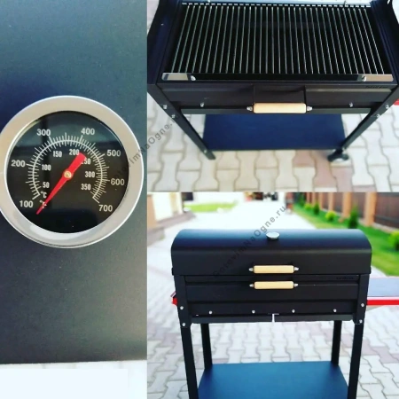 Гриль-мангал "Редлайнер" с ВЫСОКОЙ крышкой и решеткой барбекю