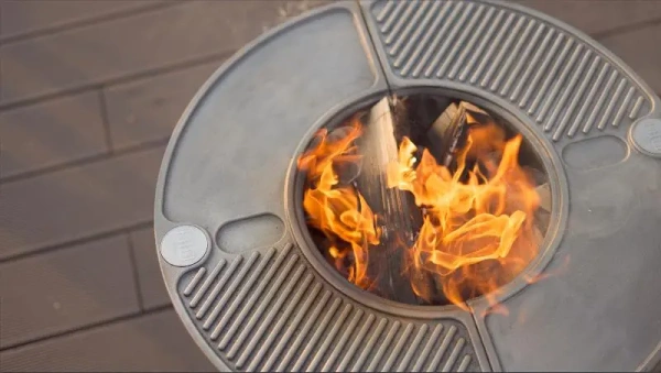 Гриль-очаг DIO Premium Square, чугунная поверхность d=75см.