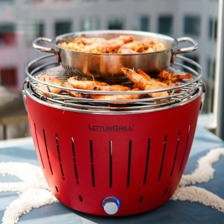 Угольный гриль LOTUS Grill Classic, решетка 32см, красный