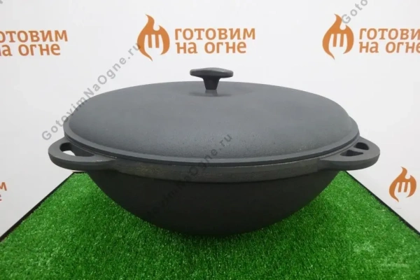 Казан 12л чугунный с чугунной крышкой, СИТОН