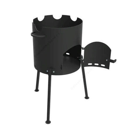 КОМПЛЕКТ: Печь "Кайзер-12Д" + Казан 12л Гардарика с алюм. крышкой и дужкой