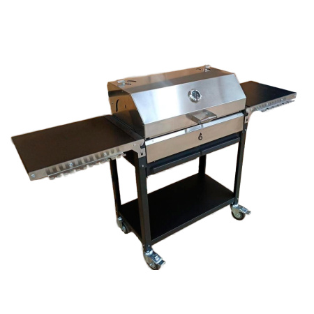 Мангал ДИОН 700 на колесах с крышкой-гриль из нерж. стали и решетками