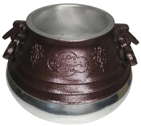 Афганский казан двухцветный с ручками, алюминиевый, 15л.