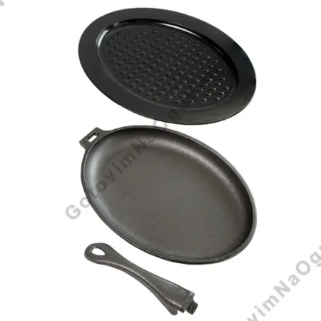 Чугунная сковорода со съемной ручкой (овальная), NAPOLEON