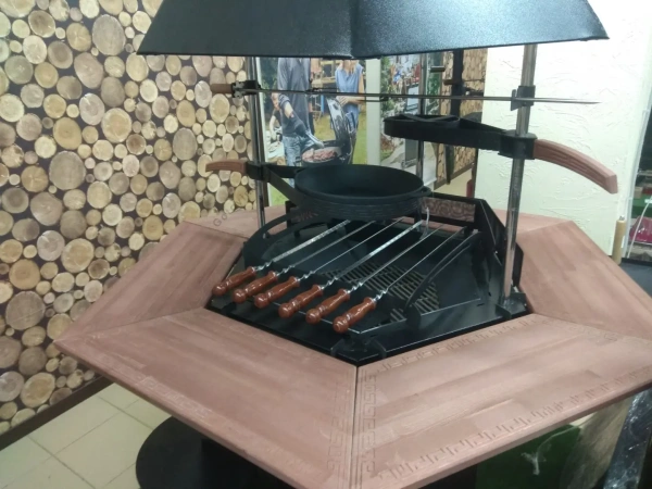 Дровяной гриль КрафтГриль "Сибирь" с колосником из нерж. стали 8мм.