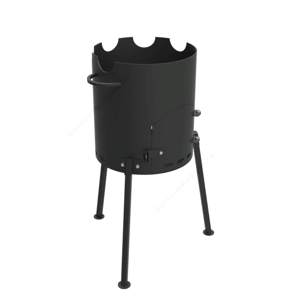 КОМПЛЕКТ: Печь "Кайзер-8Д" + Казан 8л Гардарика с алюм. крышкой и дужкой