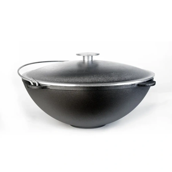 КОМПЛЕКТ: Печь "Кайзер-8Д" + Казан 8л Гардарика с алюм. крышкой и дужкой