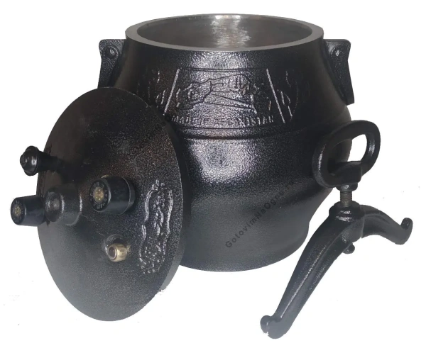 Афганский казан черный, алюминиевый, 10л.