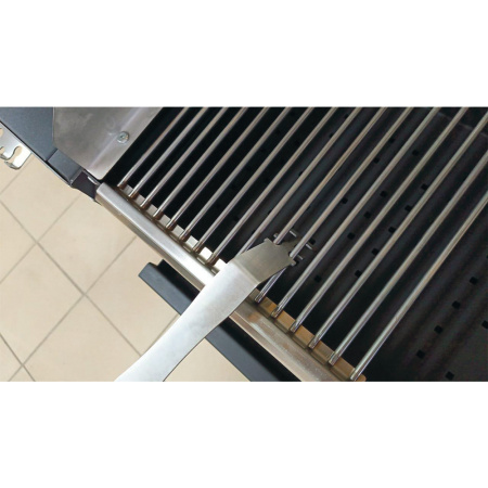 Мангал ДИОН 700 на колесах с черной крышкой-гриль и решетками из нерж. стали