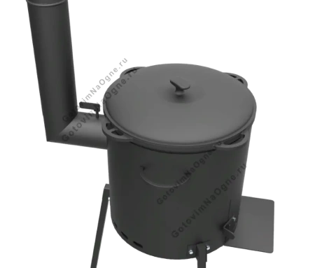 Печь под казан 12 литров "Кайзер-12Т" с дымоходом (d=40см)