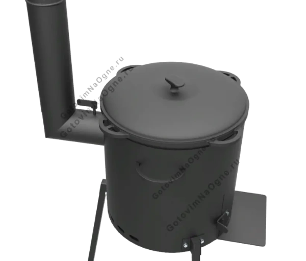 Печь под казан 12 литров "Кайзер-12Т" с дымоходом (d=40см)