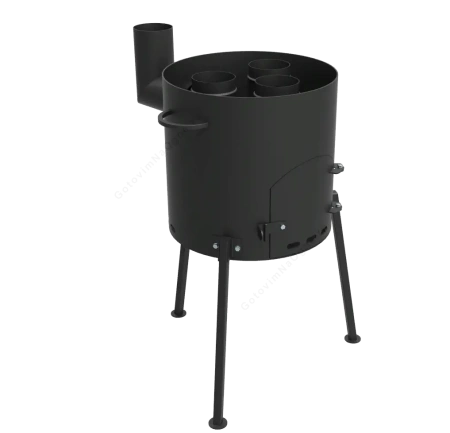 Печь под казан 12 литров "Кайзер-12Т" с дымоходом (d=40см)