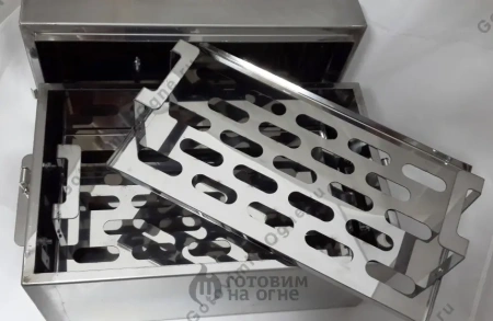 Коптильня Grillver 410х250х230мм. из нерж. стали