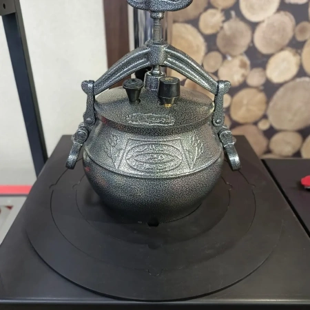 Плита стальная с 5-ю кольцами, 5мм, для печи под казан 375-410мм