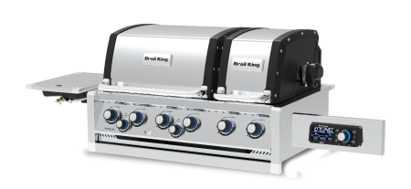 Встраиваемый газовый гриль BROIL KING Imperial QS 690 BL, управление iQue