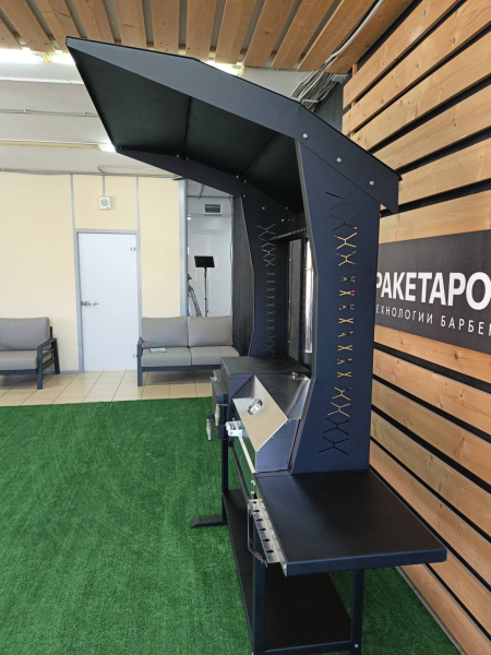 Печь-мангал ОКТАНТ 12 с КРЫШЕЙ и печью под казан 12л