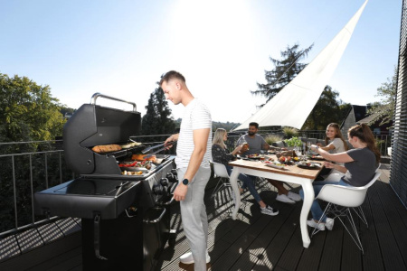 Газовый гриль BROIL KING Crown 490, 4 горелки, боковая конфорка, задняя горелка