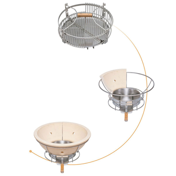 Керамический гриль MONOLITH Classic TWO.55 Black Solo 