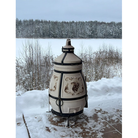 Тандыр "Степной" с откидной крышкой и подставкой