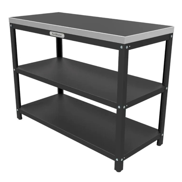 Стол металлический 112x50x85см, столешница из нерж. стали 