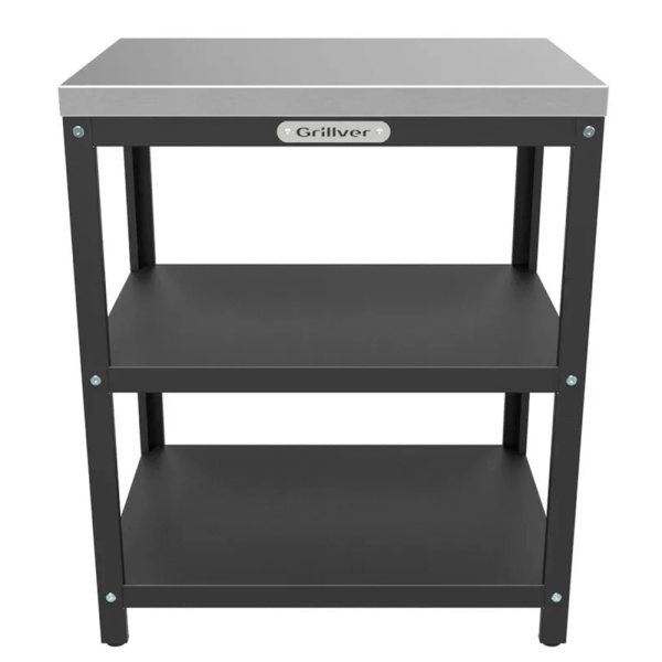 Стол металлический 71x50x85см, столешница из нерж. стали 