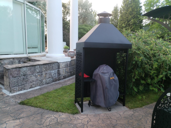 Модуль кухни барбекю ПРОТЕЙ К-3 для тандыра с вытяжным куполом трапеция