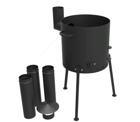 Печь под казан 12 литров "Кайзер-12Т" с дымоходом (d=40см)