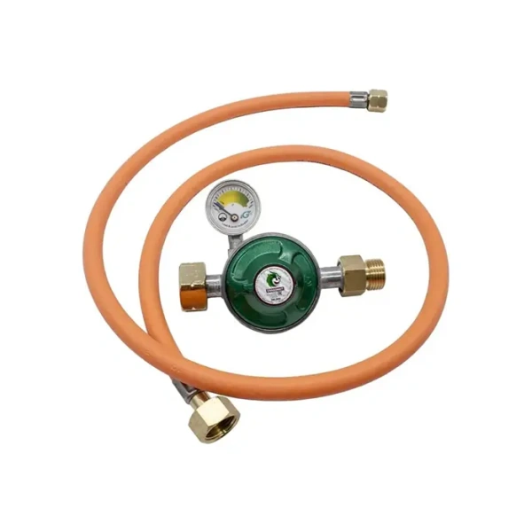 Комплект для подключения гриля к газовому баллону, с манометром, L=1.1м, G1/4, DRAGONKIT