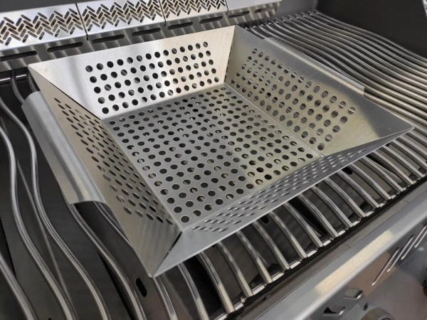 Перфорированный противень для гриля, квадратный из нерж. стали