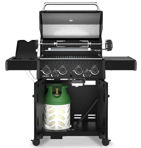 Газовый гриль BROIL KING Crown 490 Shadow с конфоркой и вертелом