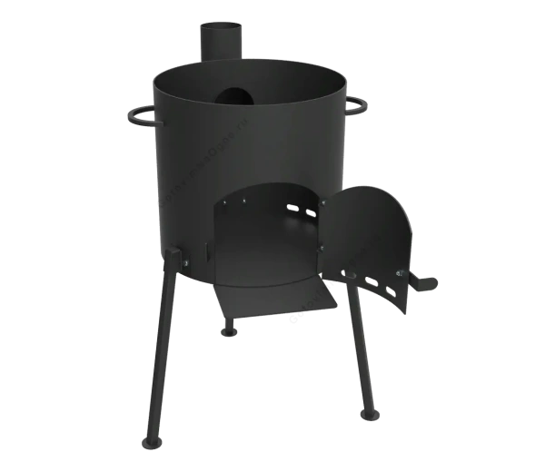 Печь под казан 8 литров "Кайзер-8т" с дымоходом, (d=35см)