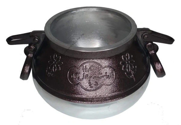 Афганский казан двухцветный с ручками, алюминиевый, 5л.