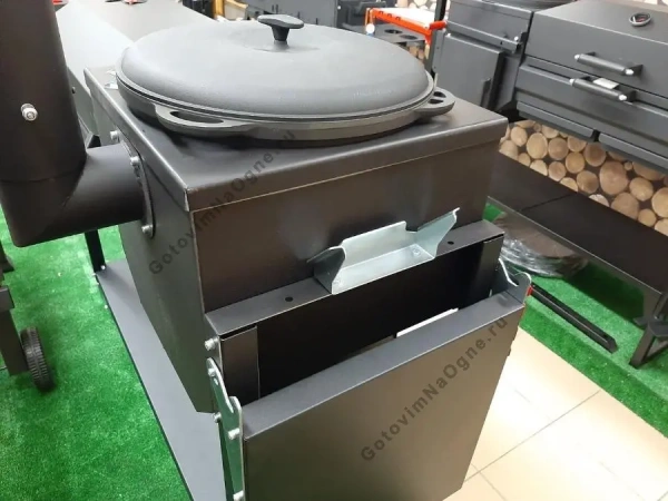 Встраиваемый печь-мангал "ИСКАНДЕР 400" под казан 12л (без крышки)