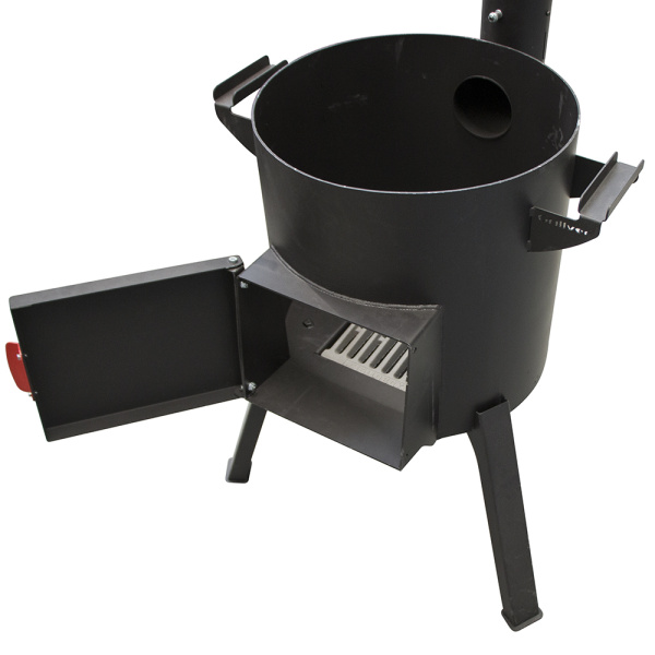 КОМПЛЕКТ: Печь "Берель 400К" + Казан 12л Гардарика с чугунной крышкой и дужкой"