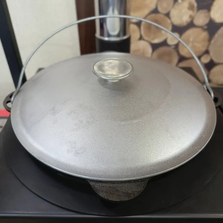 Плита стальная с 5-ю кольцами, 5мм, для печи под казан 375-410мм