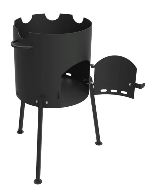 КОМПЛЕКТ: Печь "Кайзер-12Д" + Казан 10л. с дужкой (Татарстан)