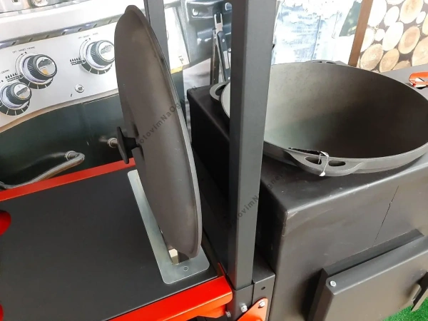 Печь-мангал ИСКАНДЕР "Инклайн 400 NEW" с крышкой-гриль, под казан 12 л.