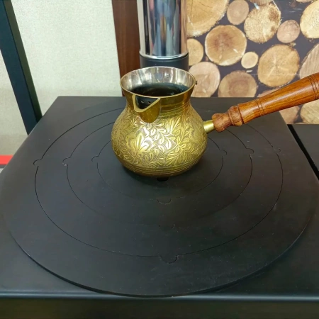 Плита стальная с 5-ю кольцами, 5мм, для печи под казан 375-410мм