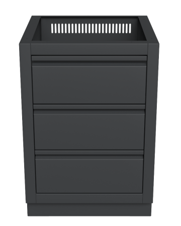 Тумба с двумя выдвижными ящиками и фальш-панелью