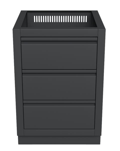 Тумба с двумя выдвижными ящиками и фальш-панелью