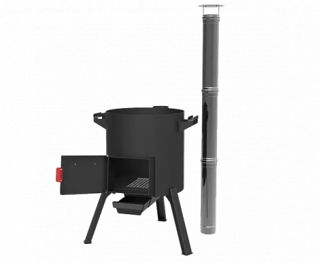 КОМПЛЕКТ: Печь "Берель 480К NEW" + Казан 22л Гардарика с алюм. крышкой и дужкой