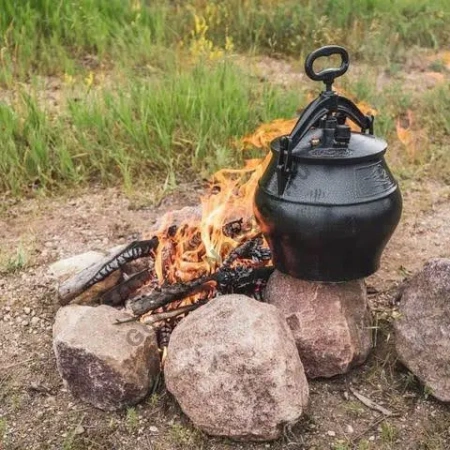 Афганский казан черный, алюминиевый, 5л.