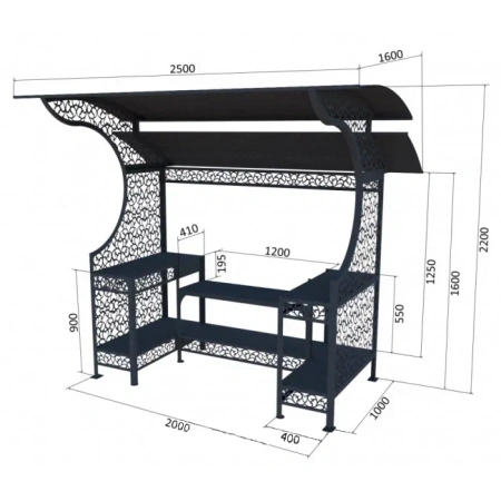 Барбекю комплекс АВИОР М-2 Классик с печь-мангалом Октант-12