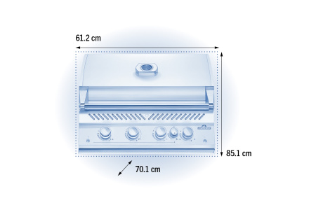 Встраиваемый газовый гриль NAPOLEON Big-32 с вертелом