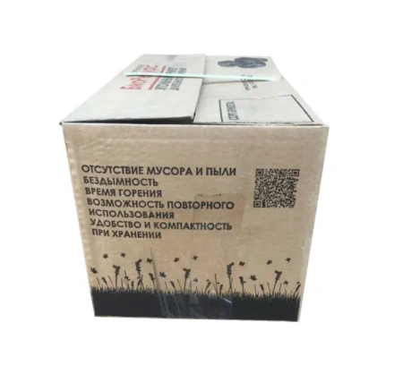 Угольные брикеты "Биоресурс" в коробке 10кг, с полым сердечником