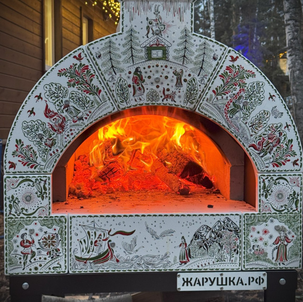 Дровяная русская печь (Жарушка) "Бажовская"
